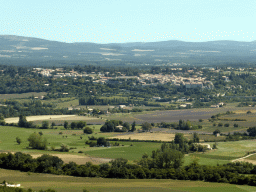 The town of Sault and surroundings, viewed from a viewing point along the D1 road from Avignon