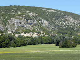 Grasslands and the town of Monieux