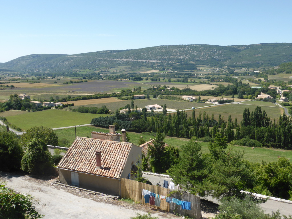 Countryside to the southwest of the town, viewed from the La Promenade square