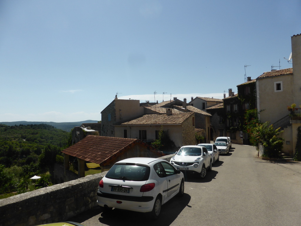Houses at the Chemin des Amandiers street, with a view on the countryside to the south of the town