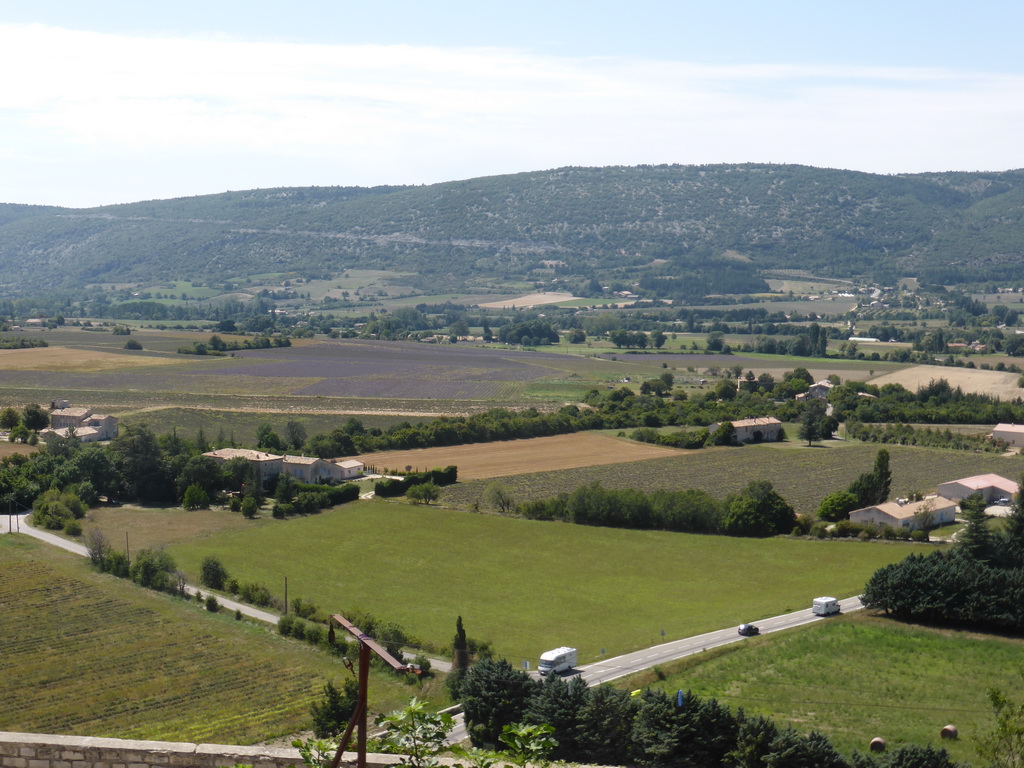 Countryside to the southwest of the town, viewed from the Rue Porte Sainte-Anne street