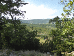 The countryside to the south of the town, viewed from a viewing point along the D943 road to Gordes