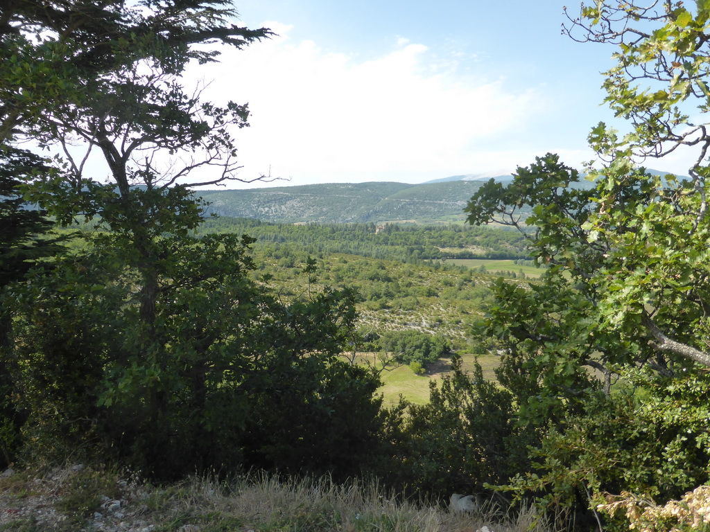 The countryside to the south of the town, viewed from a viewing point along the D943 road to Gordes