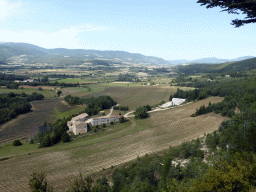 The countryside to the south of the town, viewed from a viewing point along the D943 road to Gordes