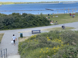 Miaomiao walking to the West Repart beach