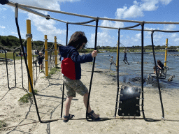 Max at the Water Playground at the West Repart beach