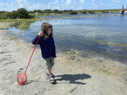 Max catching crabs at the West Repart beach