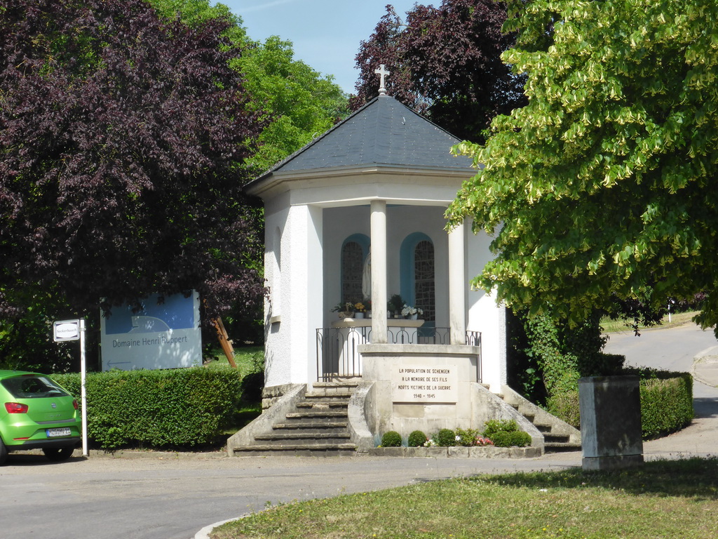 Monument to the victims of the Second World War, next to the Route du Vin road at Schengen