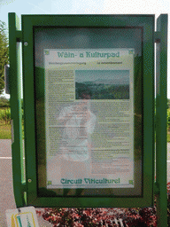 Information on the Circuit Viticulturel at the wine fields at Schwebsange