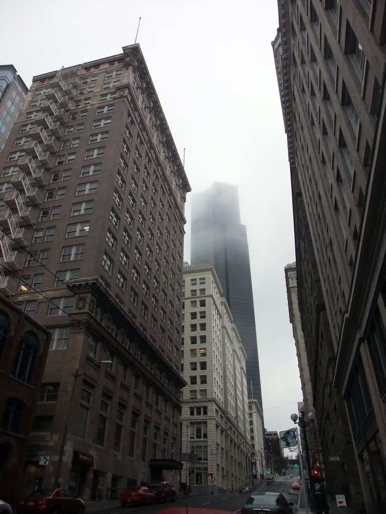 Cherry Street with the Columbia Center