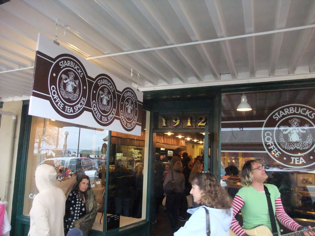 Front of the Original Starbucks Store at Pike Place