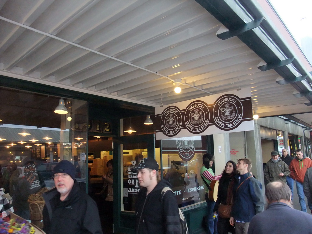 Front of the Original Starbucks Store at Pike Place