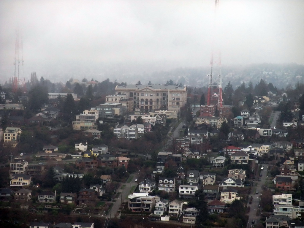 Queen Anne High School in the Queen Anne neighbourhood, viewed from the Space Needle