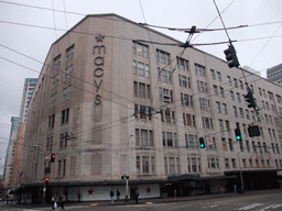Macy`s department store at the crossing of 3rd Avenue and Stewart Street