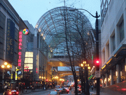 Washington State Convention Center at Pike Street, at sunset