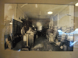 Old photo of the building of the Original Starbucks Store at Pike Place
