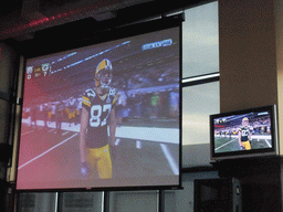 Video screens with Super Bowl XLV at Jillian`s Billiard Club at 9th Avenue North