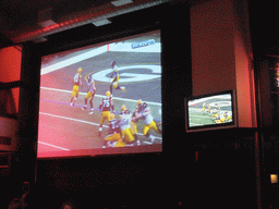 Video screens with Super Bowl XLV at Jillian`s Billiard Club at 9th Avenue North