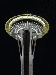 Top of the Space Needle, by night