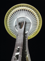 Top of the Space Needle, by night