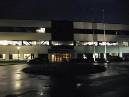 Front of Philips Oral Healthcare offices in Bothell, by night