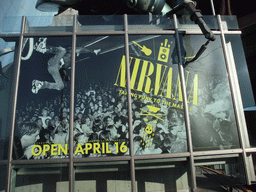 Sign about Nirvana exhibition at the entrance of the Experience Music Project Science Fiction Museum