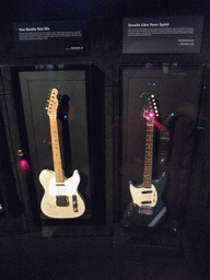 Guitars of The Kinks (`You Really Got Me`) and Nirvana (`Smells Like Teen Spirit`) at the Experience Music Project Science Fiction Museum