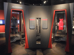 Clothing of Humans and Cylons from the 2004 Battlestar Galactica series at the Experience Music Project Science Fiction Museum