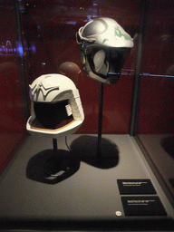 Helmets from both Battlestar Galactica series at the Experience Music Project Science Fiction Museum