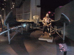 Cylon Raider spaceship and Cylon Centurion from the 1978 Battlestar Galactica series at the Experience Music Project Science Fiction Museum