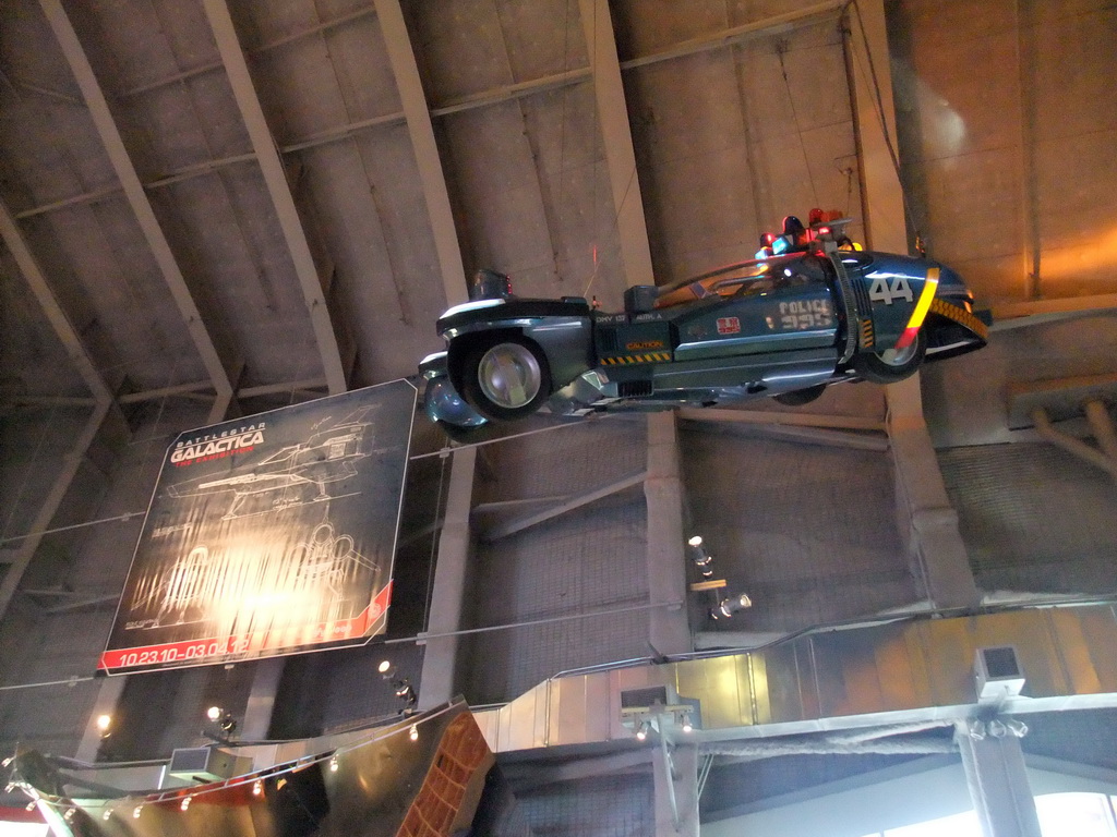 Blade Runner Spinner Car hanging on the ceiling at the Experience Music Project Science Fiction Museum