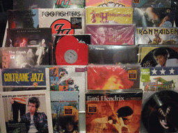 LP records of Jimi Hendrix and others at the music shop of the Experience Music Project Science Fiction Museum
