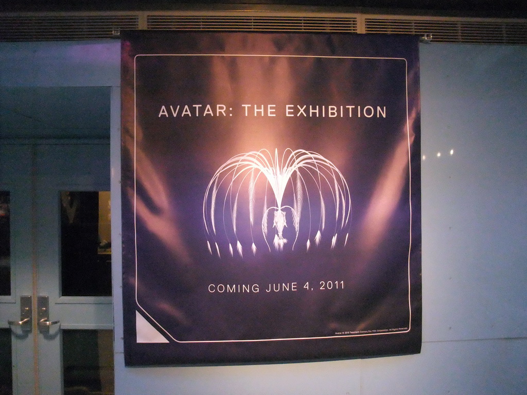 Poster on upcoming Avatar exhibition at the Experience Music Project Science Fiction Museum