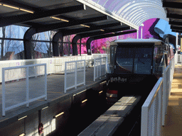Monorail train at the Seattle Center station