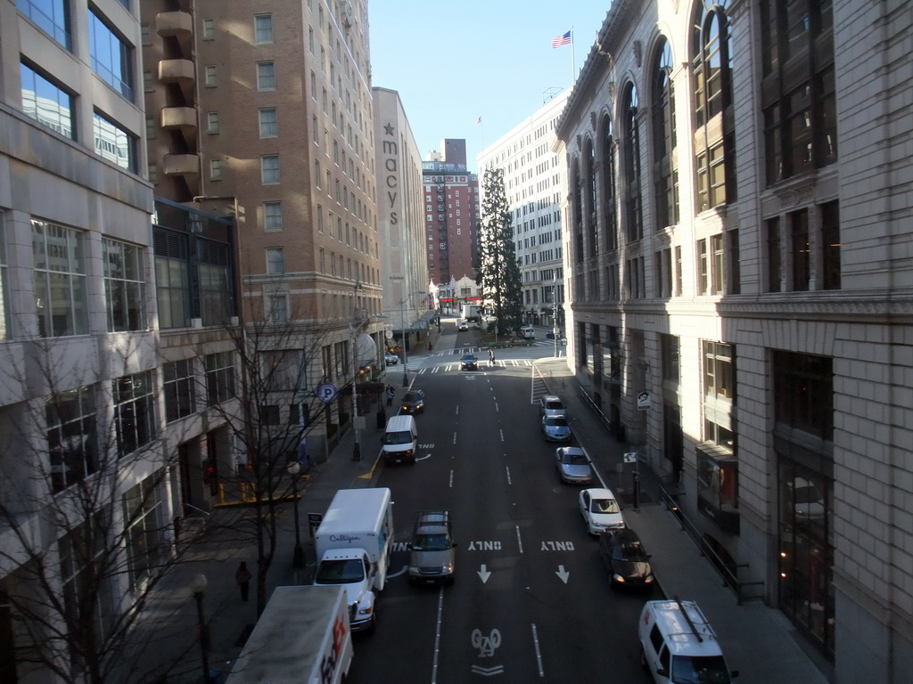 Olive Way, viewed from the monorail train riding from the Seattle Center to the Westlake Center Mall