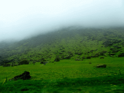 Mountain on the north side of Selfoss, viewed from the rental car on the Suðurlandsvegur road from Geysir