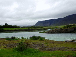 The Ölfusá river, viewed from the parking place of Hotel Selfoss
