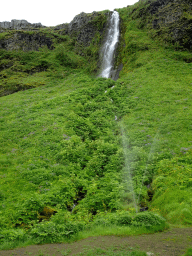 Smaller waterfall at the north side of the Seljalandsfoss waterfall