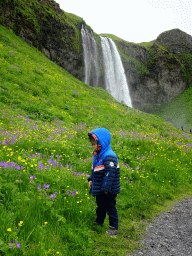 Max in front of the Seljalandsfoss waterfall