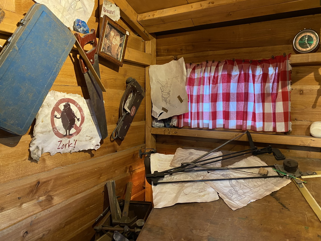 Interior of a house at the Expedition Zork attraction at the Wunderwald section at the Toverland theme park