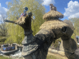 Gate above the Djengu River attraction at the Magische Vallei section at the Toverland theme park