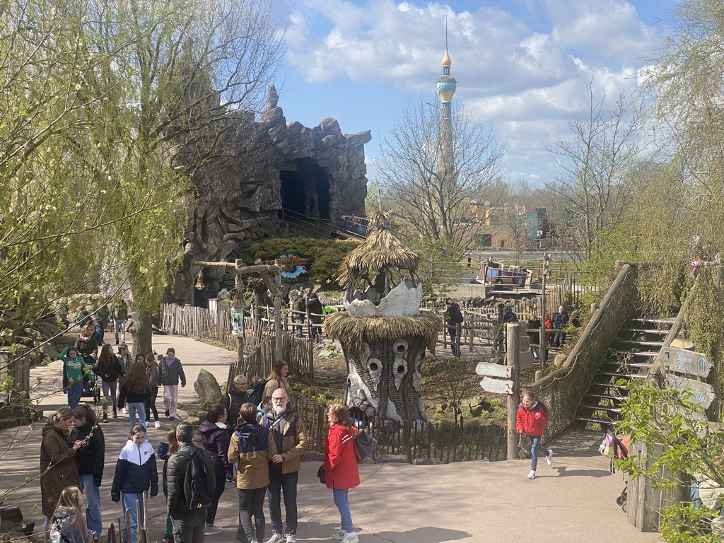 Front of the Djengu River attraction at the Magische Vallei section and the Solaris restaurant at the Port Laguna section at the Toverland theme park