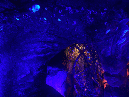 Interior of the cave at the waiting line for the Djengu River attraction at the Magische Vallei section at the Toverland theme park