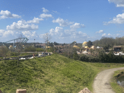 The Djengu River and Booster Bike attractions at the Magische Vallei section and the Port Laguna section at the Toverland theme park, viewed from our boat