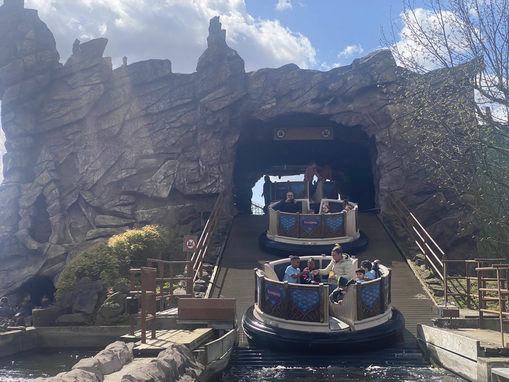 Front of the Djengu River attraction at the Magische Vallei section at the Toverland theme park, viewed from our boat