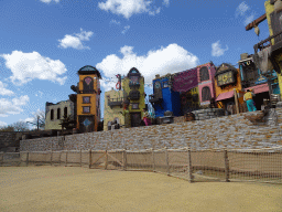 Actors on the stage at the Port Laguna section at the Toverland theme park, during the Aqua Bellatores show