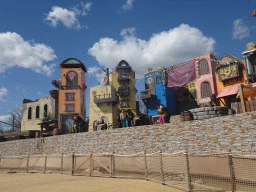 Actors on the stage at the Port Laguna section at the Toverland theme park, during the Aqua Bellatores show