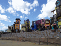 Actors on the stage at the Port Laguna section at the Toverland theme park, during the Aqua Bellatores show