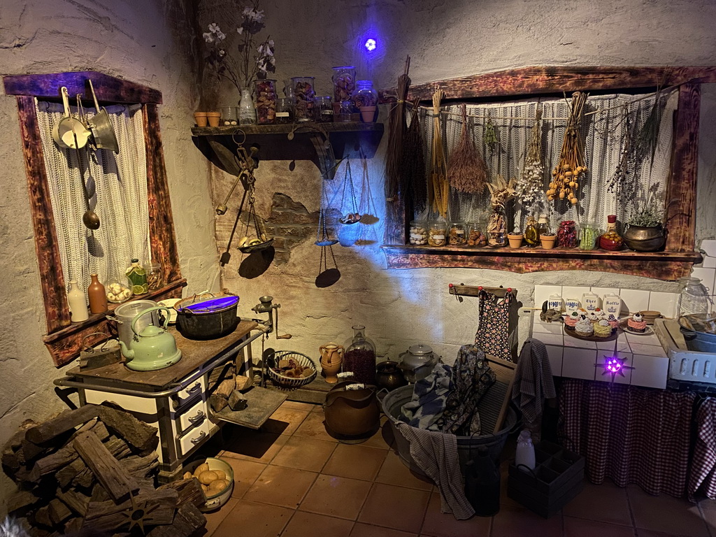 Kitchen at the Villa Toverhoed attraction at the Land van Toos section at the Toverland theme park