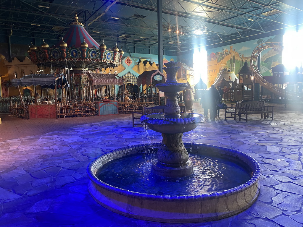 Fountain and the Djinn attraction at the Land van Toos section at the Toverland theme park